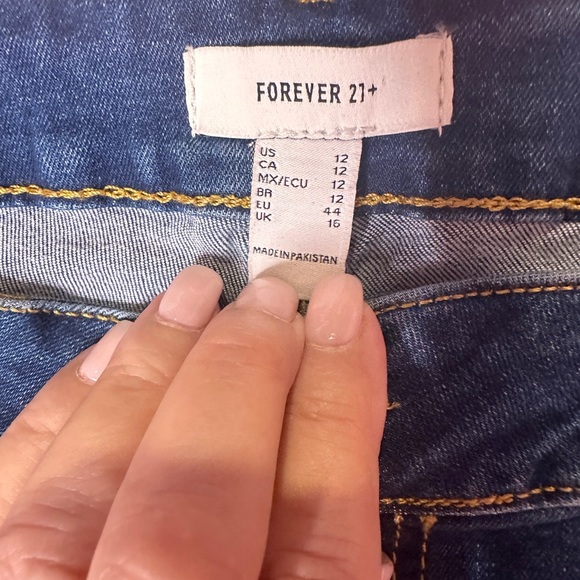 Forever 21 Skinny Blue Denim Jeans Size 12 - Picture 5 of 5